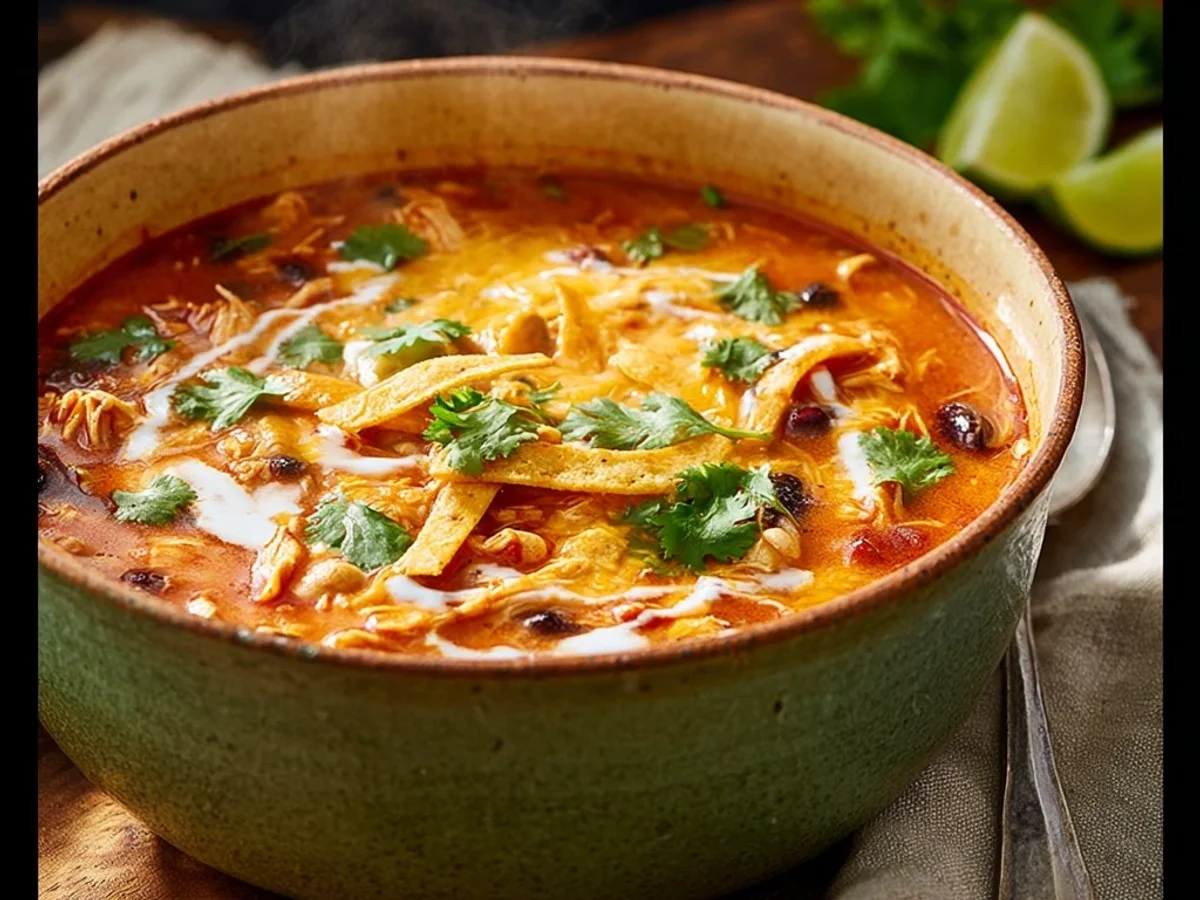Hearty Chicken Enchilada Soup Recipe - Image 1