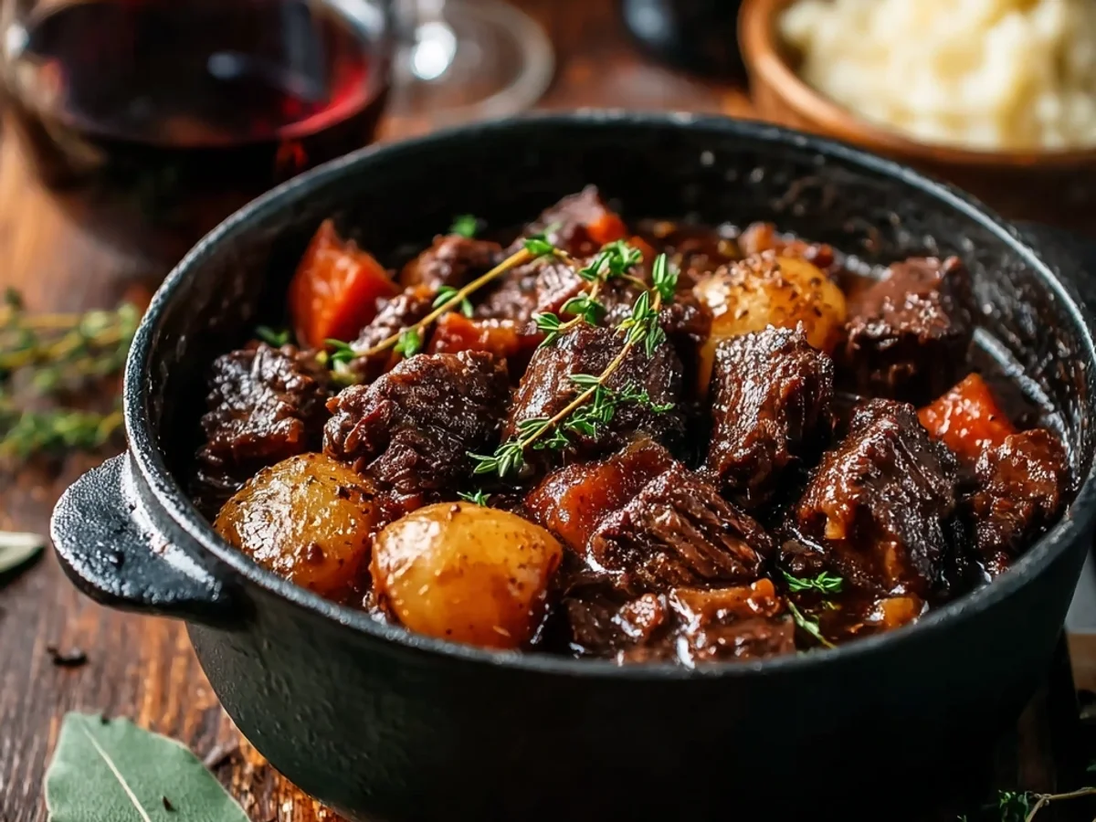 Hearty Classic Beef Bourguignon: A French Kitchen Comfort - Image 1