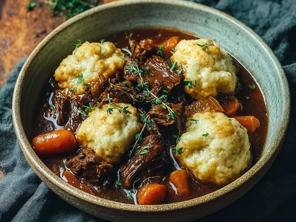 Hearty Classic Beef Stew & Dumplings Recipe - Image 1