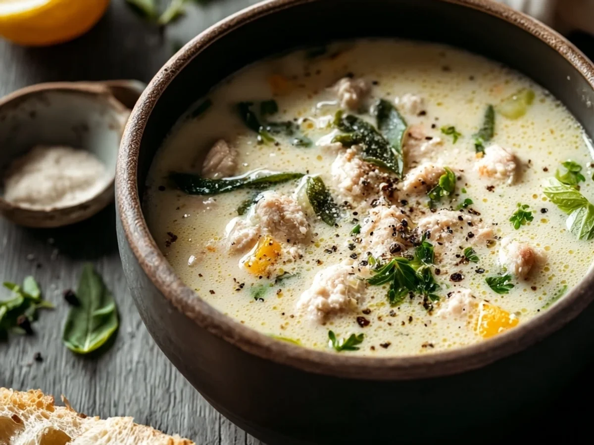 Hearty Creamy Italian Ground Chicken Soup - Image 1