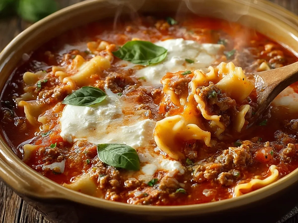 Hearty Crock Pot Lasagna Soup: Weeknight Comfort - Image 1