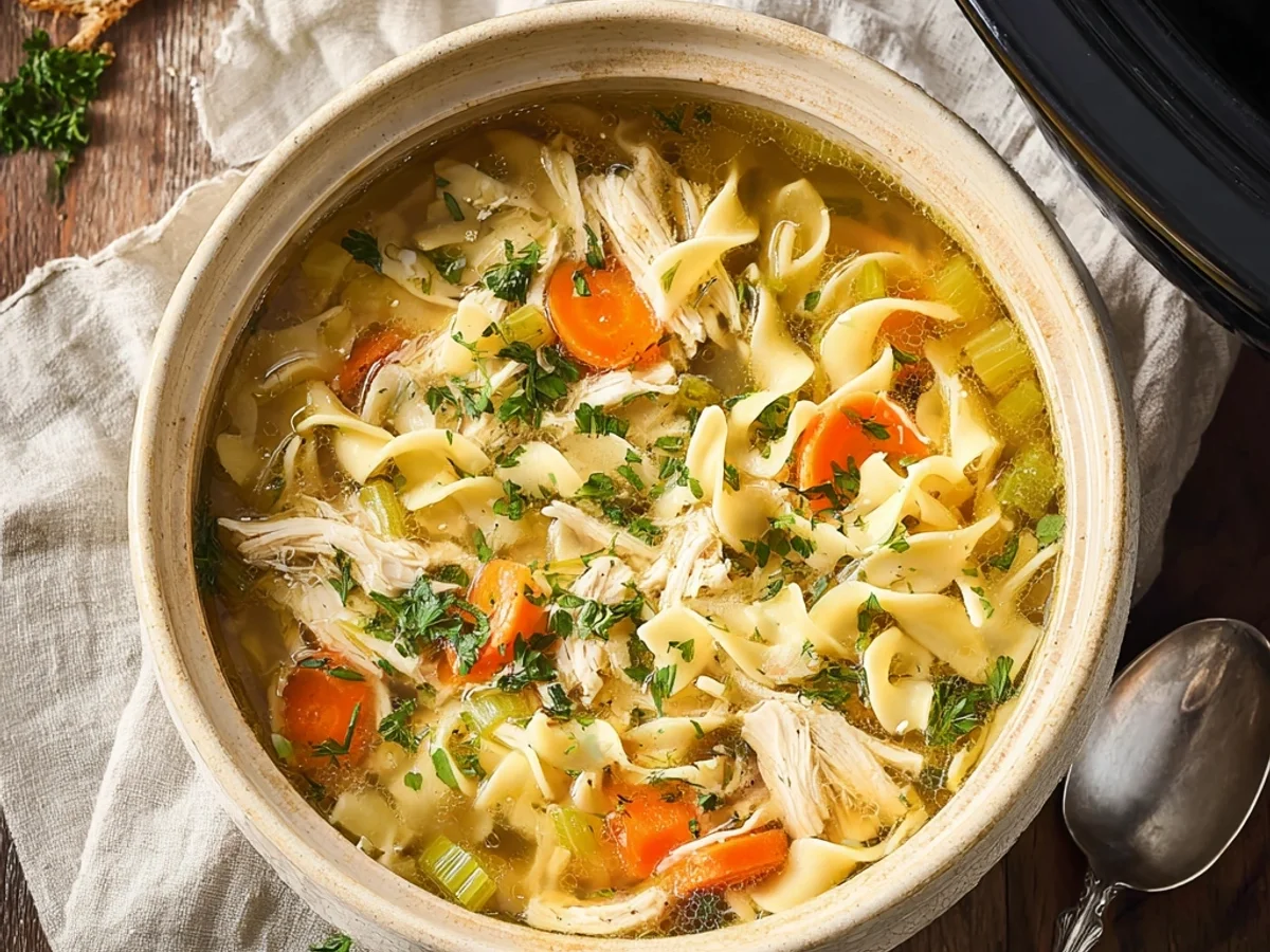 Hearty Crockpot Chicken Noodle Soup for Simple Suppers - Image 2