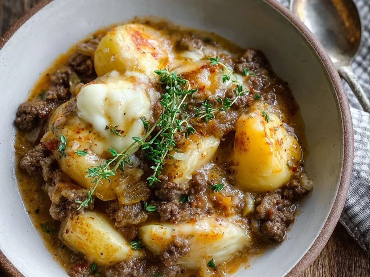 Hearty Crockpot Hamburger Potato Casserole: Easy Dinner - Image 1