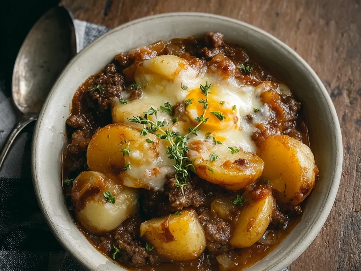Hearty Crockpot Hamburger Potato Casserole: Easy Dinner - Image 2