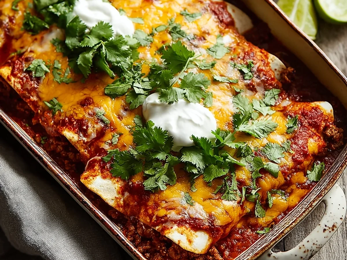 Hearty Easy Ground Beef Enchiladas Recipe - Image 1