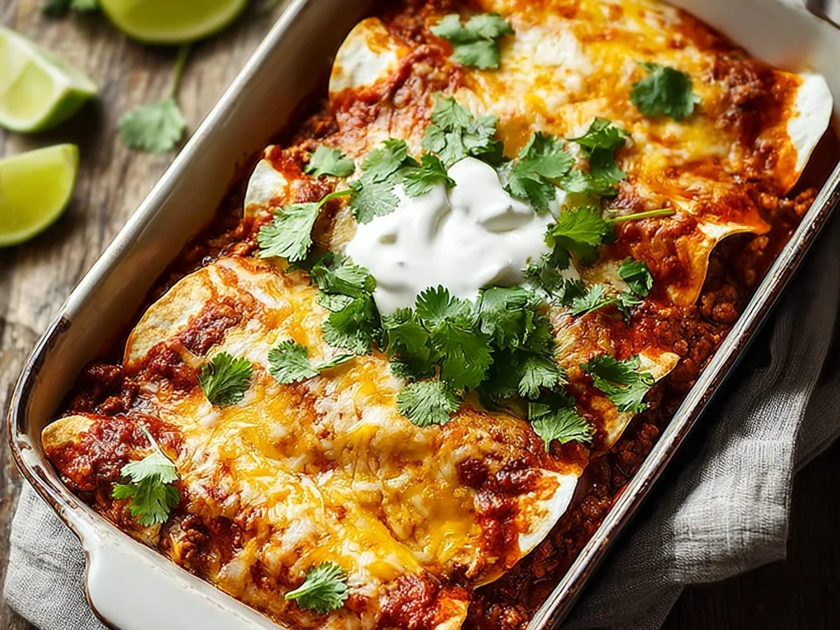 Hearty Easy Ground Beef Enchiladas Recipe - Image 2