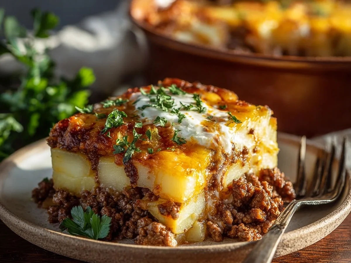 Hearty Ground Beef Potato Casserole: A Family Favorite - Image 1