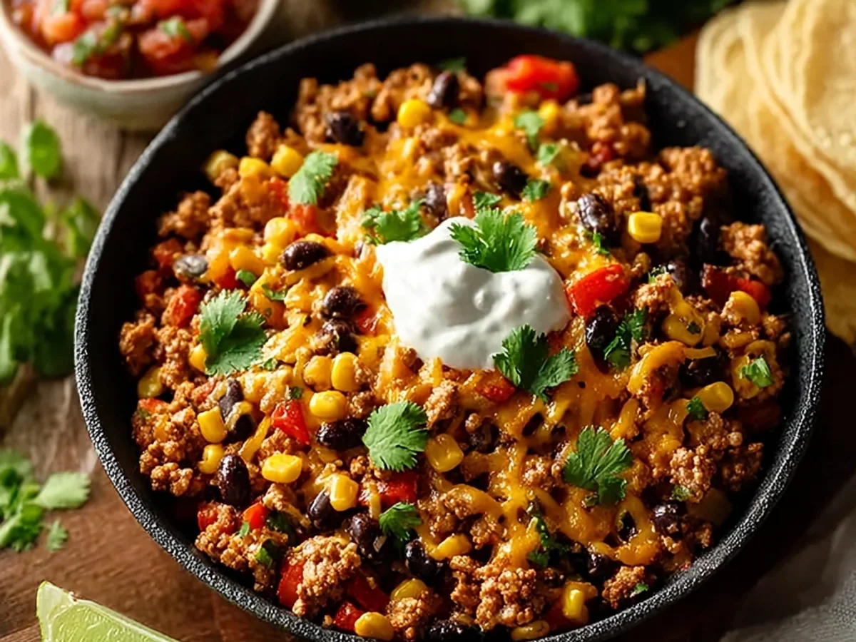 Hearty Ground Turkey Taco Skillet for Busy Nights - Image 1