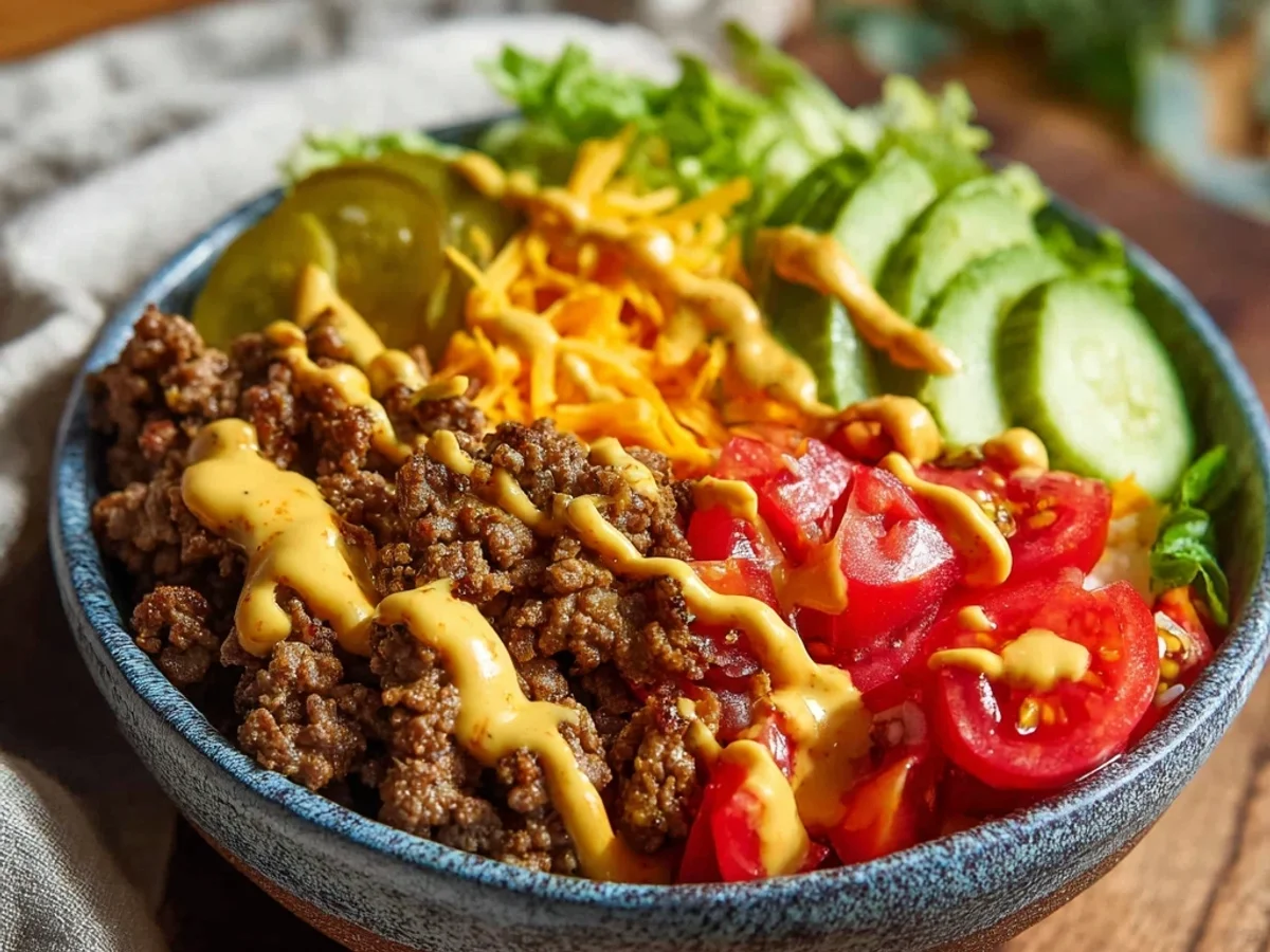 Hearty High Protein Cheeseburger Bowls: Speedy Dinner - Image 2