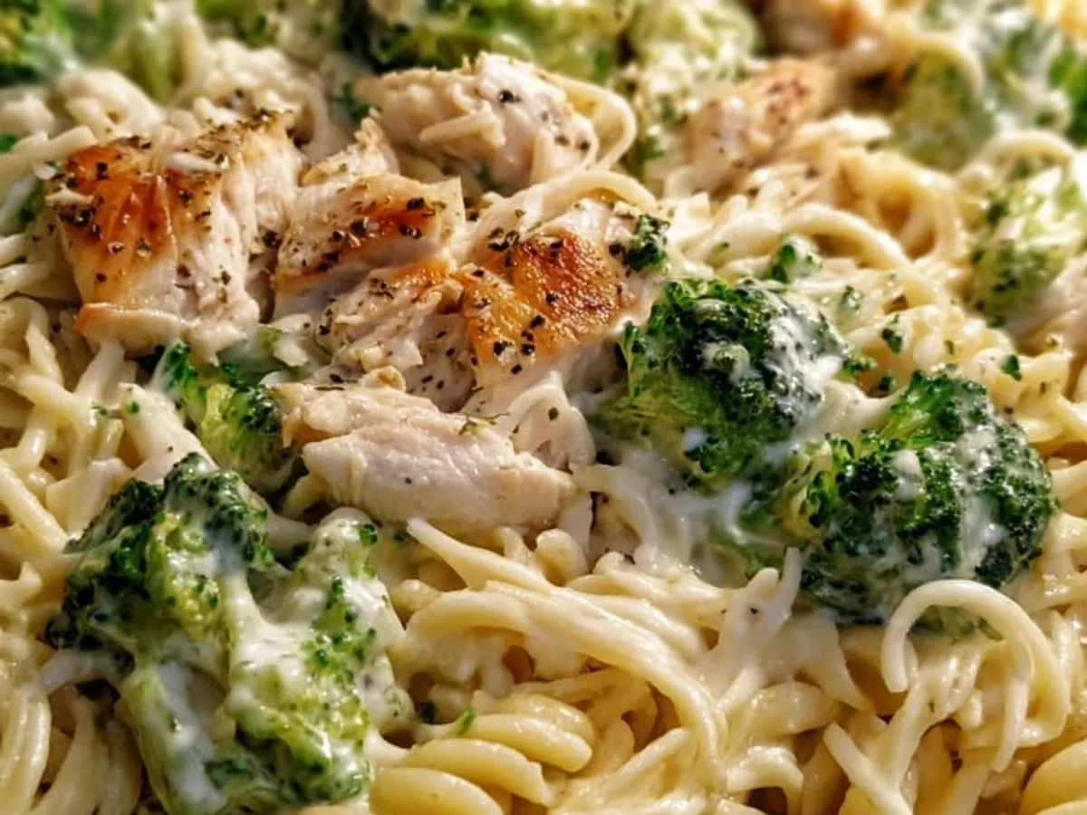 Hearty High Protein Creamy Chicken Broccoli Pasta - Image 1