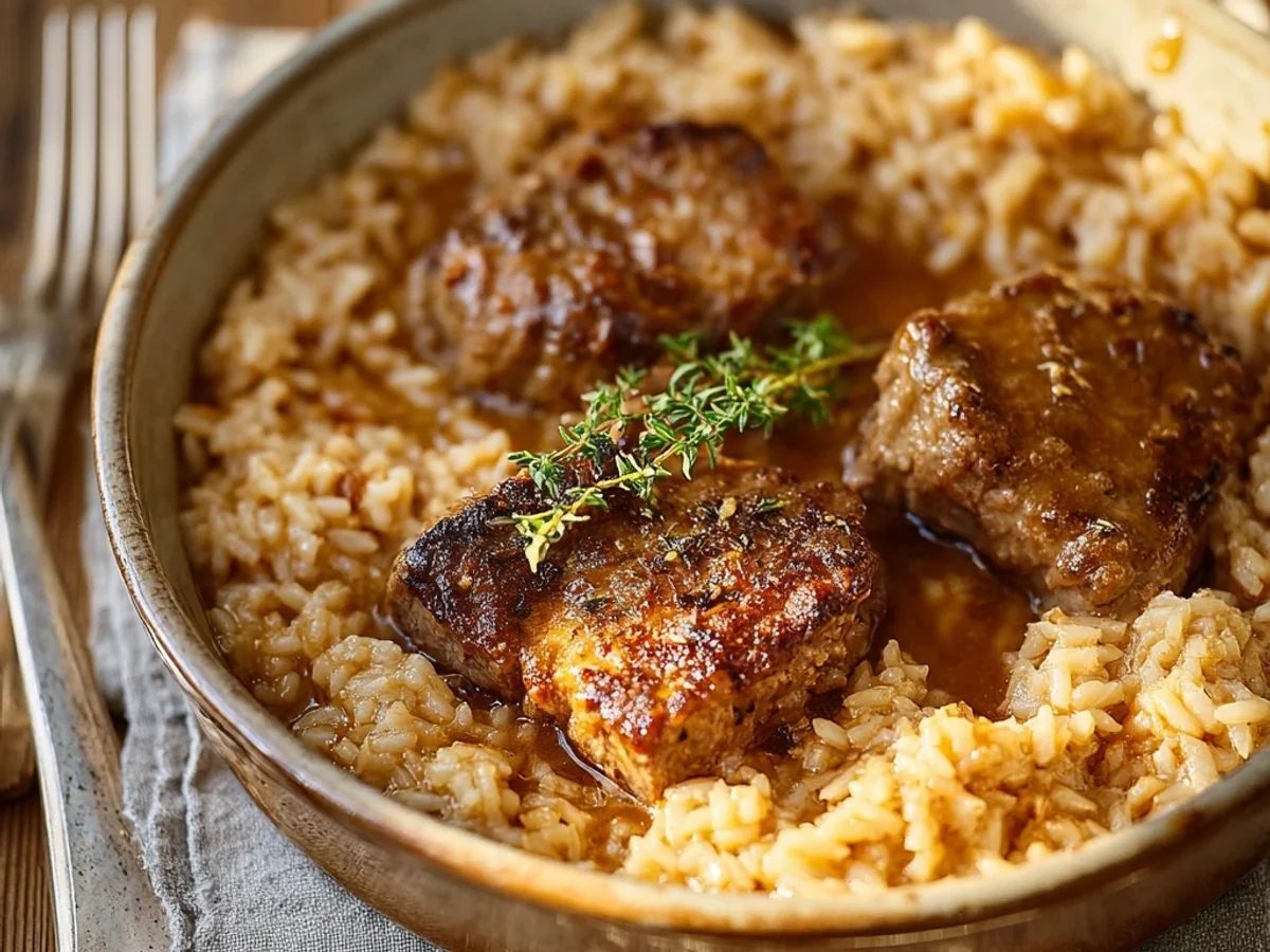 Hearty Lamb Chop Casserole with Rice: A Family Favorite - Image 1
