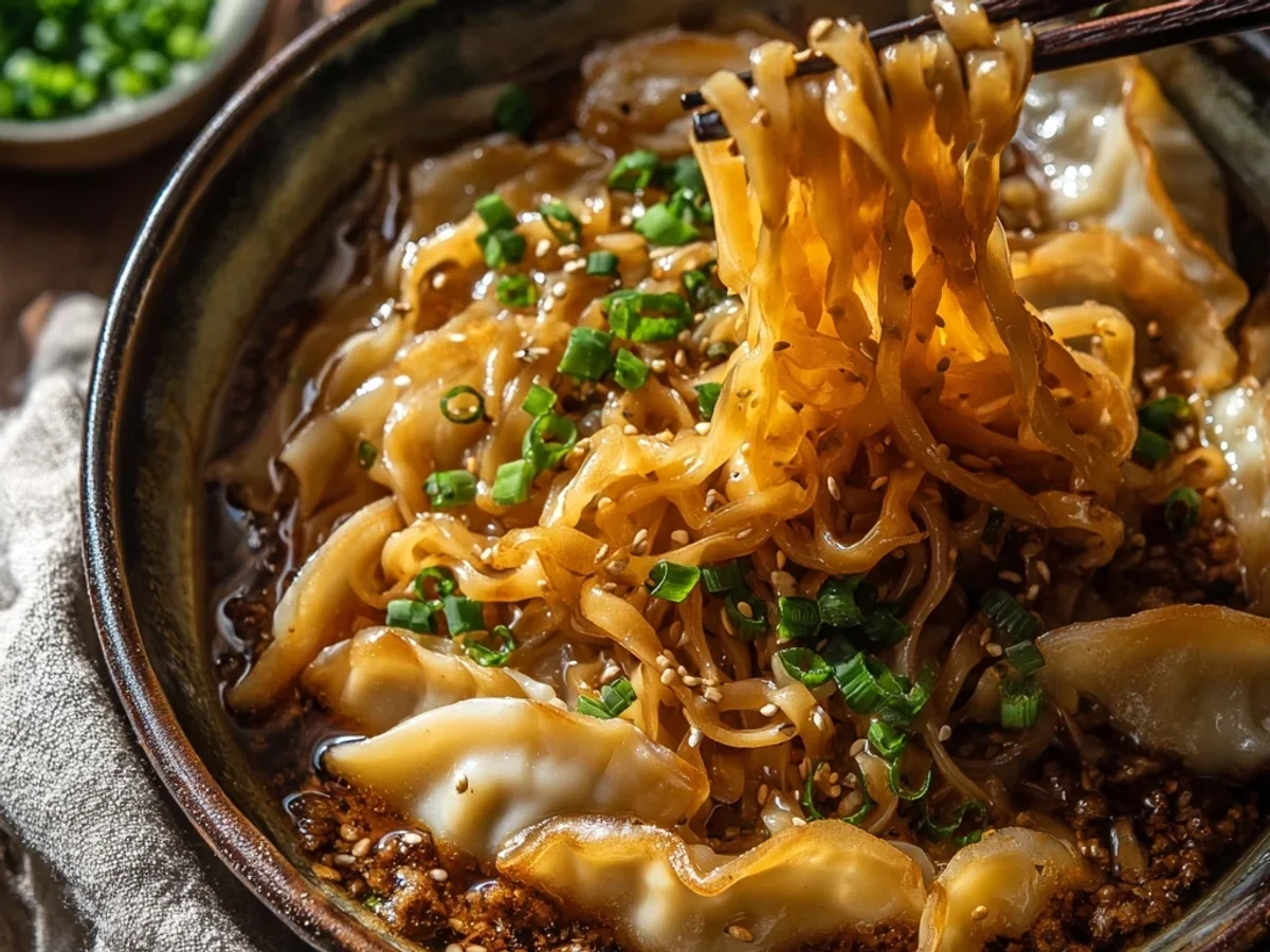 Hearty Potsticker Noodle Bowl: Quick Weeknight Meal - Image 2