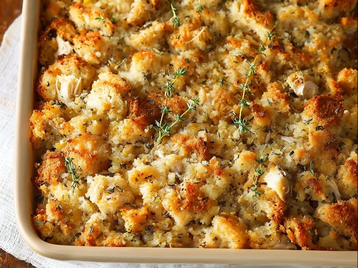 Hearty Rotisserie Chicken Stuffing Casserole - Image 1