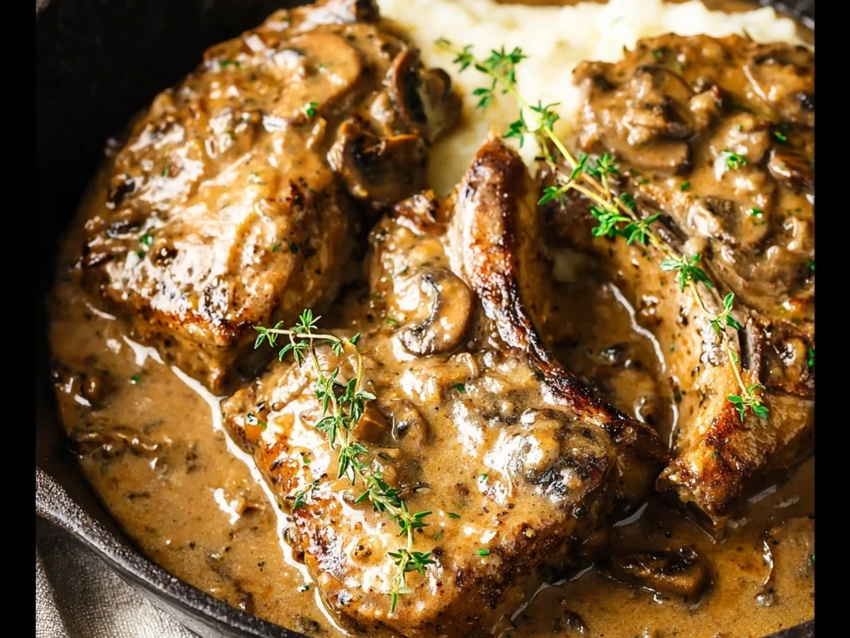 Hearty Smothered Lamb Chops with Savory Gravy - Image 1