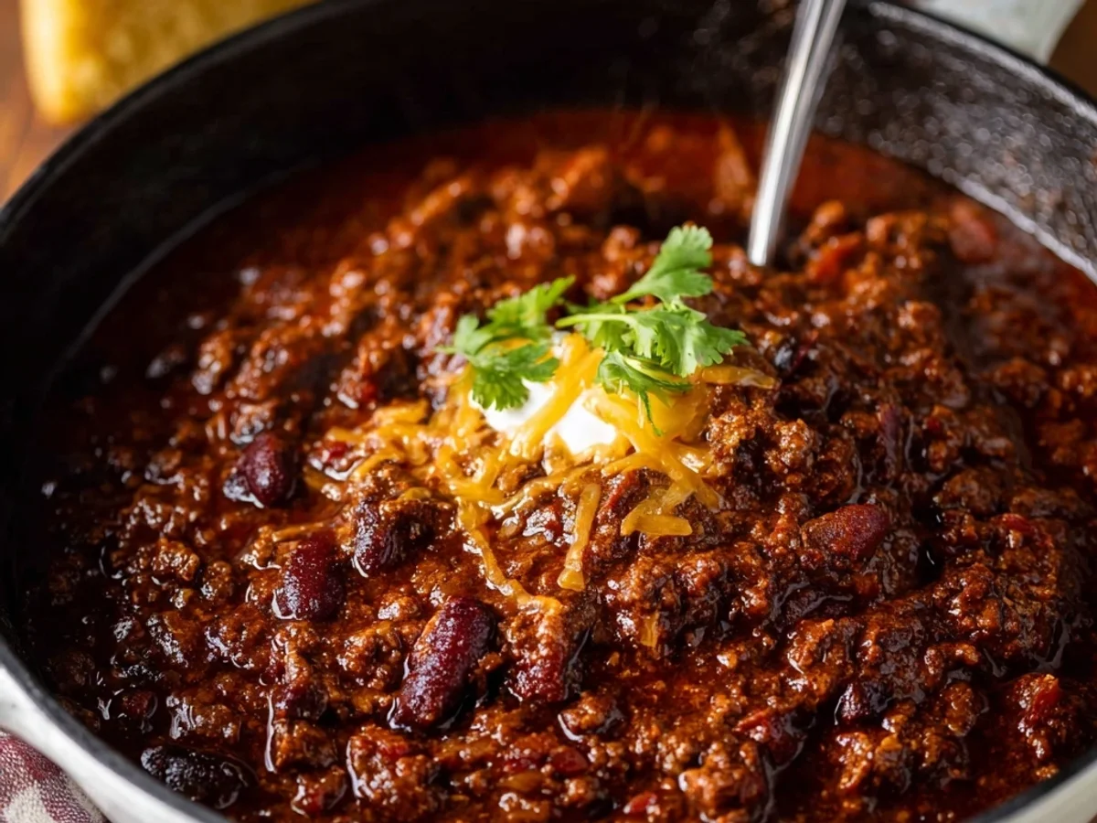 Hearty Three-Bean Chili Recipe (One Pot Wonder) - Image 1