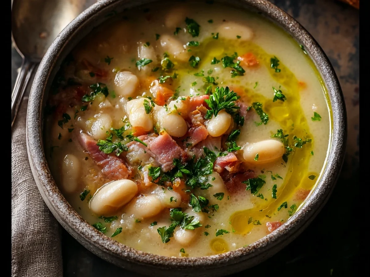 Hearty White Bean Soup with Turkey Ham - Image 1
