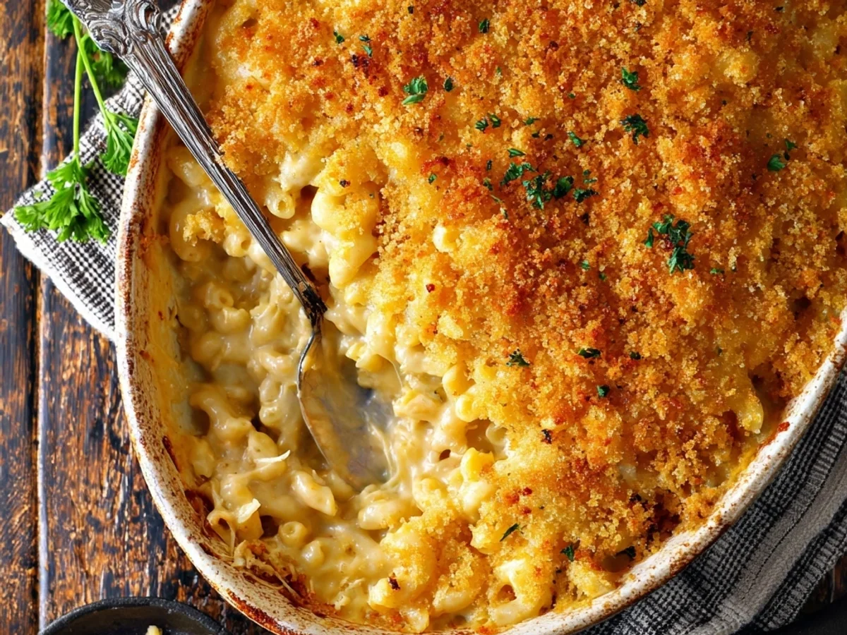Homestyle Baked Mac and Cheese Recipe with Crispy Topping - Image 1