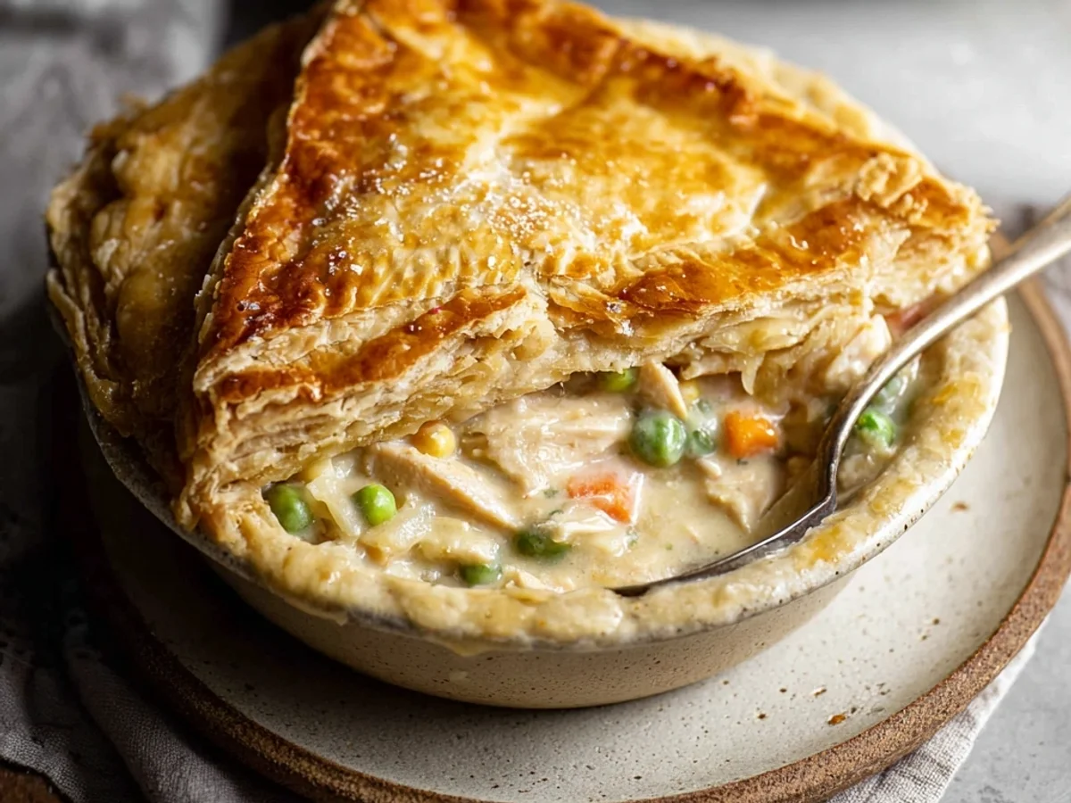 Homestyle Chicken Pot Pie: Flaky Crust, Hearty Filling - Image 1