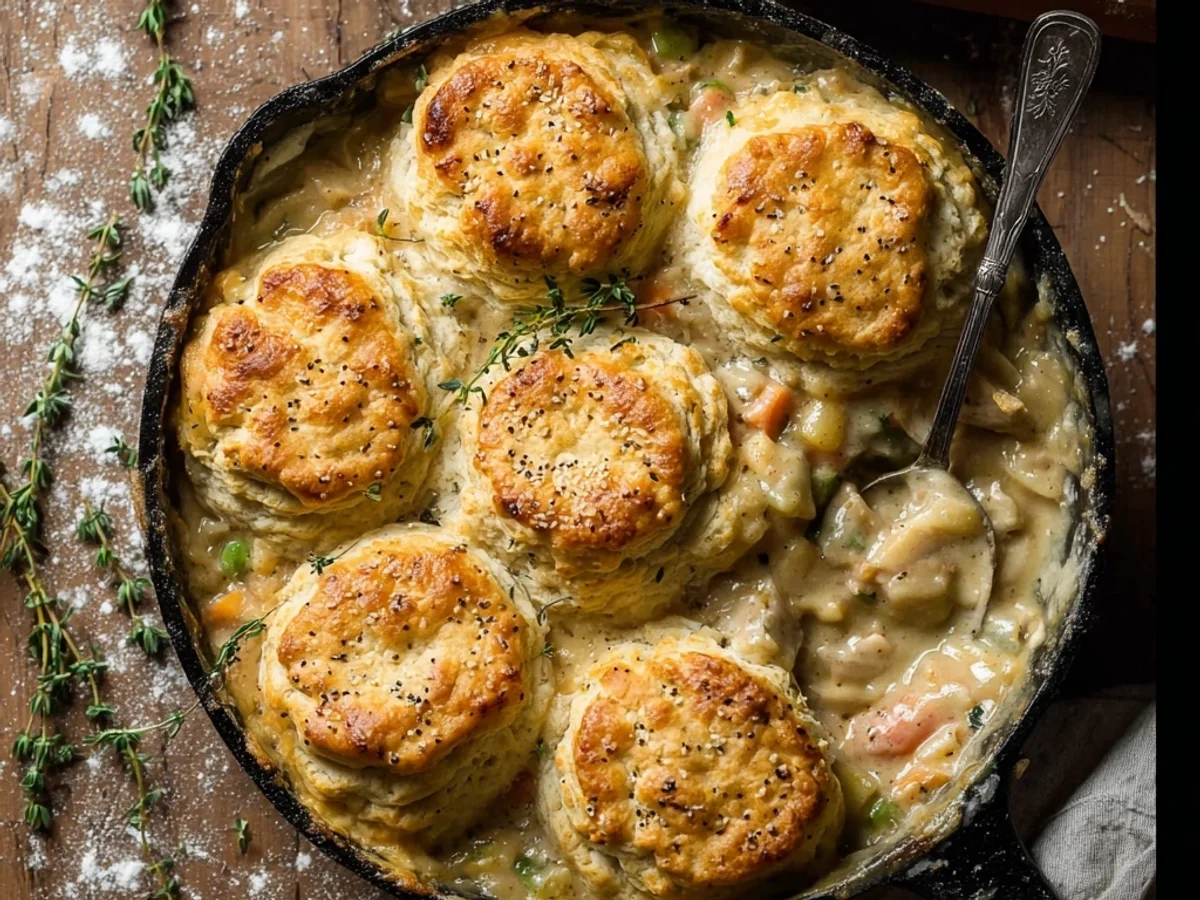 Homestyle Chicken Pot Pie with Fluffy Biscuits - Image 2