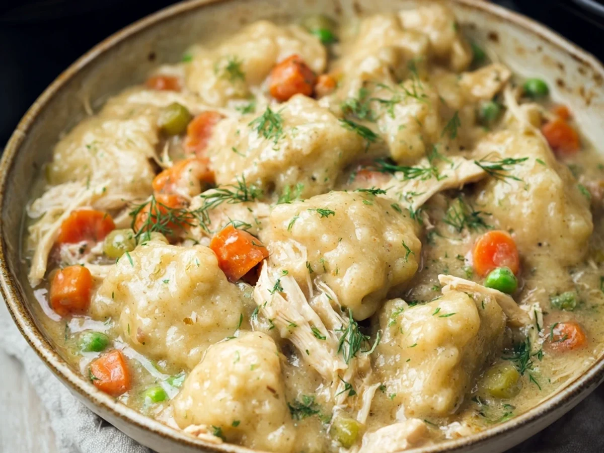 Homestyle Slow Cooker Chicken and Dumplings - Image 1