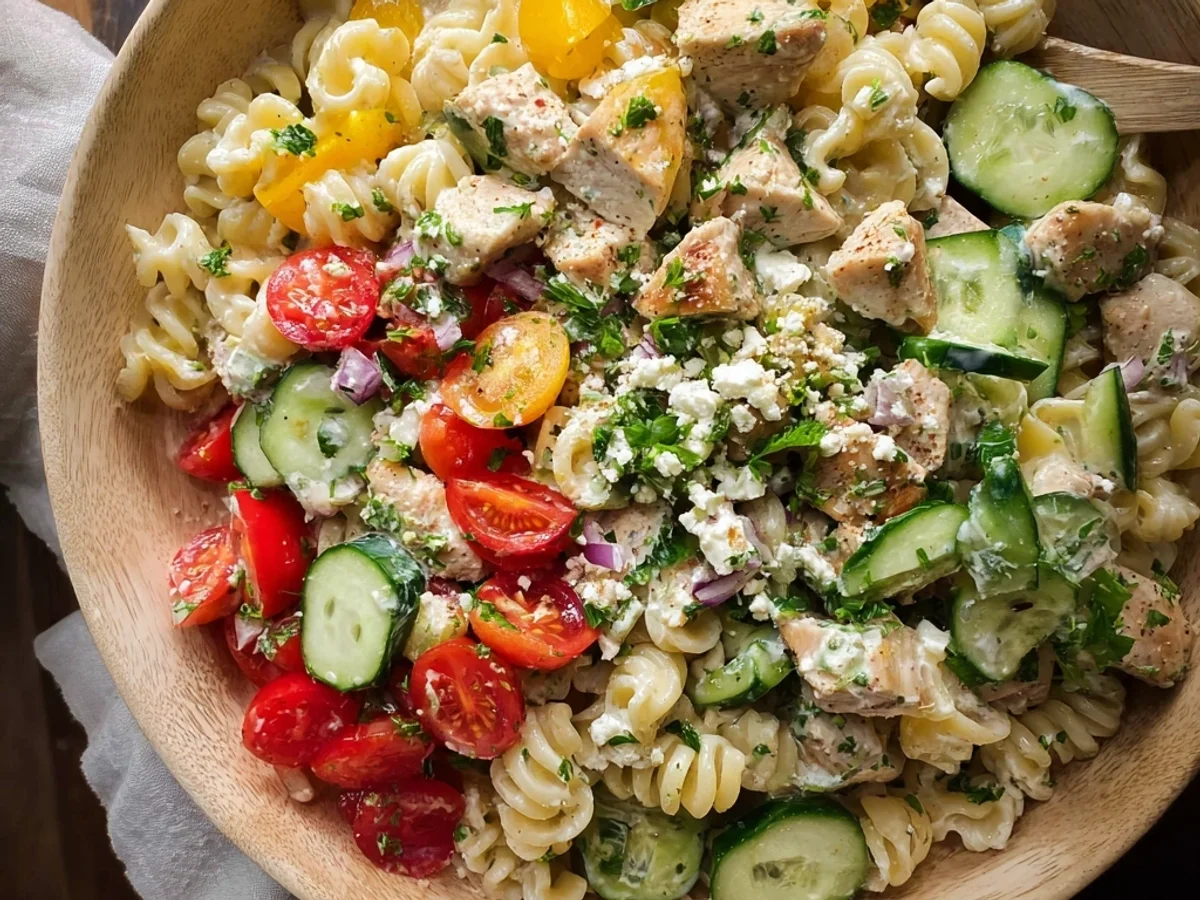 Lemon Herb Chicken Pasta Salad: Bright & Fresh - Image 1