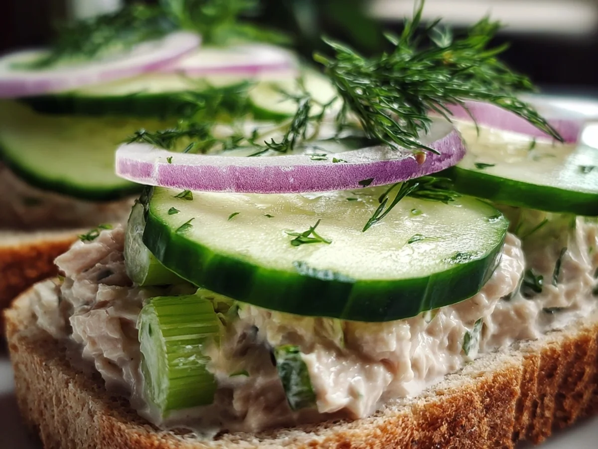 Light Healthy Cucumber Tuna Sandwiches: Quick & Flavorful - Image 1