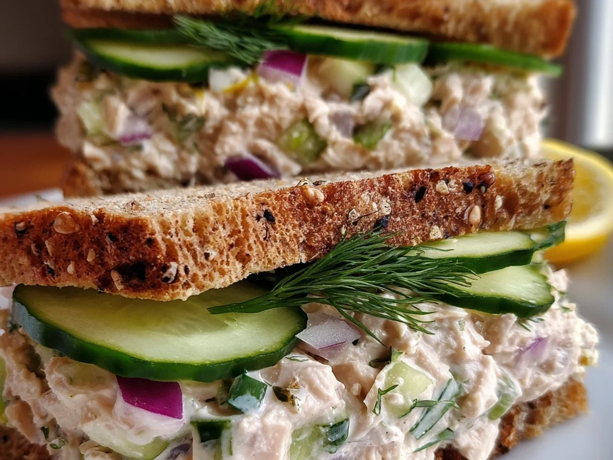 Light Healthy Cucumber Tuna Sandwiches: Quick & Flavorful - Image 2