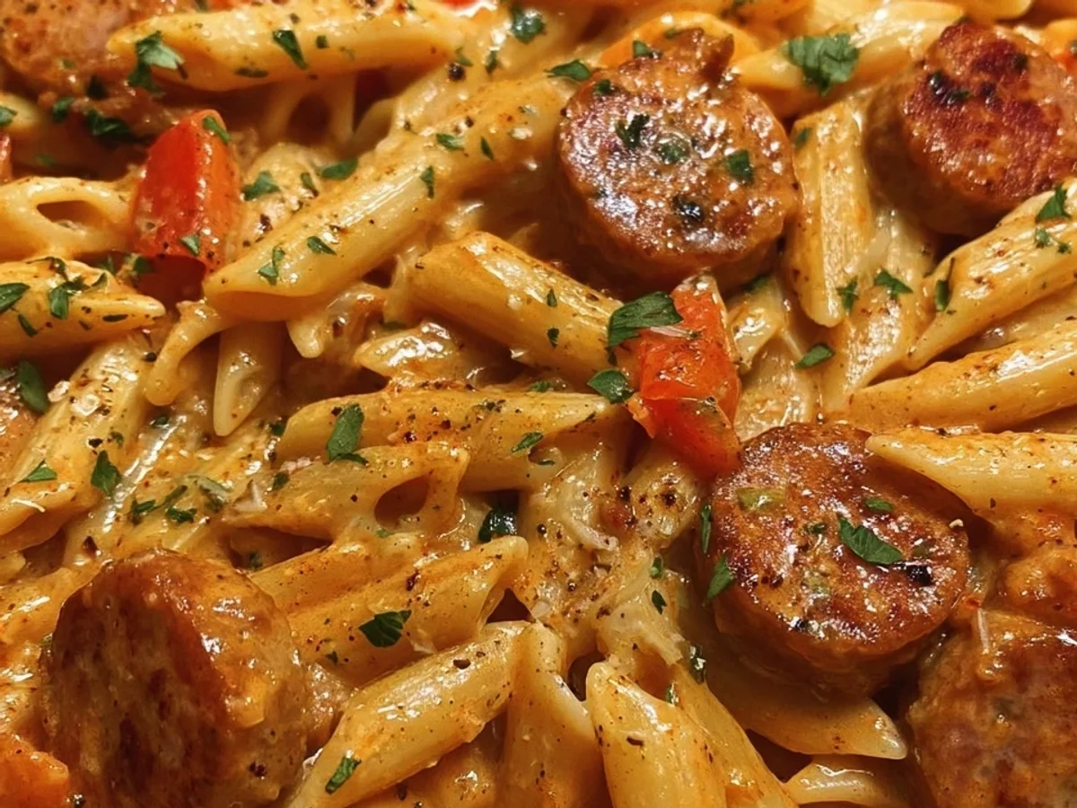 One-Pot Creamy Spicy Cajun Turkey Sausage Pasta - Image 2