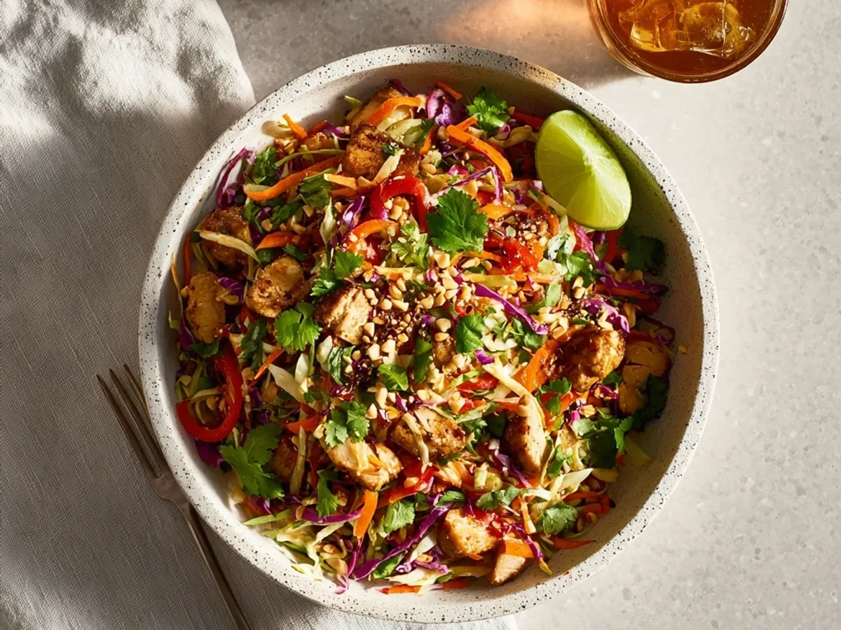 Peanut Chicken Crunch Salad with Tangy Dressing - Image 2