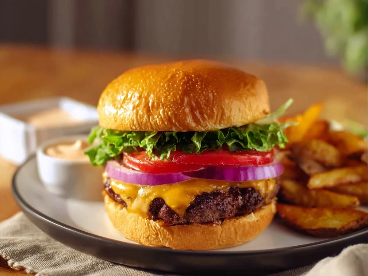 Quick Air Fryer Frozen Burgers: Easy Weeknight Meal - Image 1