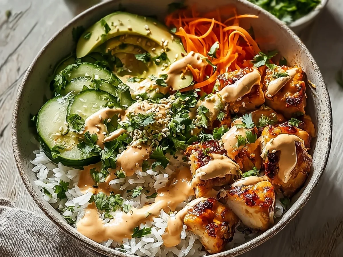 Quick Bang Bang Chicken Bowl: Tangy & Creamy - Image 1