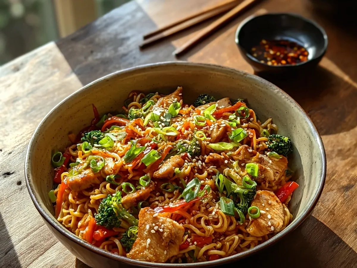 Quick Chicken Ramen Stir Fry: A Weeknight Favorite - Image 1