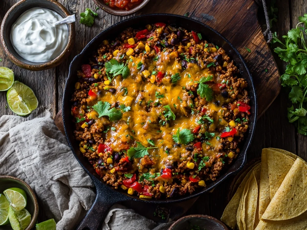 Quick Ground Turkey Taco Skillet Dinner - Image 1