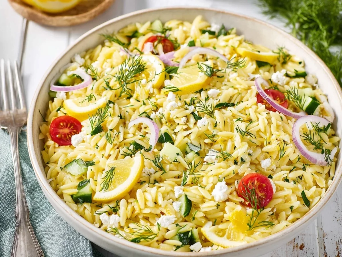 Refreshing Lemon Orzo Salad: A Bright & Easy Meal - Image 2