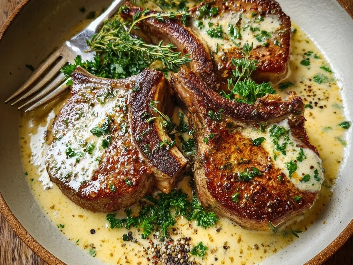 Rich Lamb Chops in Creamy Garlic Sauce - Image 2