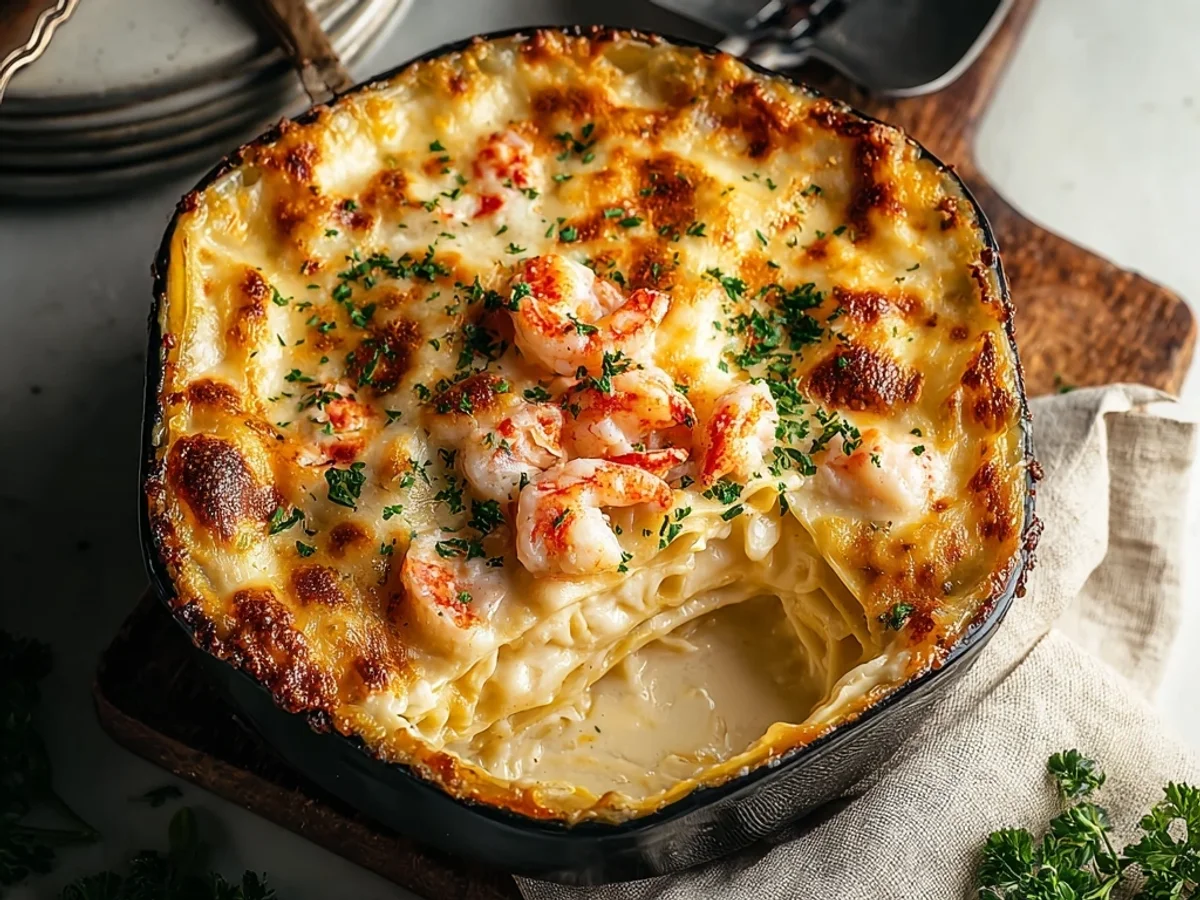 Rich Seafood Lasagna with Lobster & Shrimp - Image 1