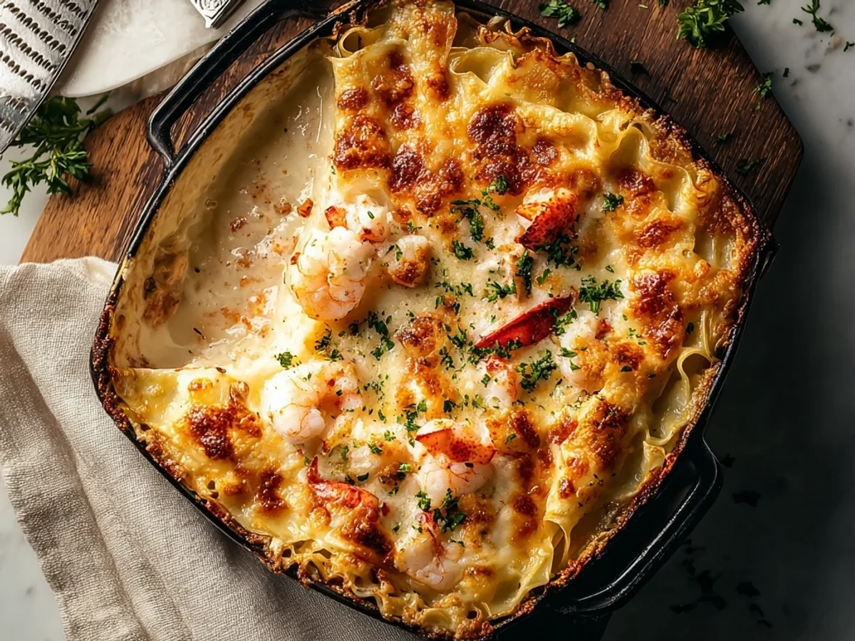 Rich Seafood Lasagna with Lobster & Shrimp - Image 2