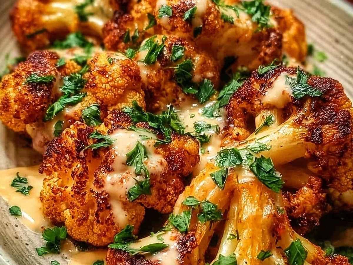 Roasted Moroccan Cauliflower with Tahini Honey Drizzle - Image 2