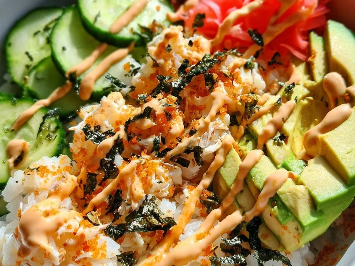 Simple California Roll Sushi Bowls: Deconstructed Delight - Image 1