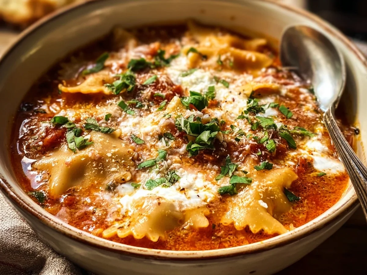 Simple Creamy Lasagna Soup: Weeknight Comfort Bowl - Image 1