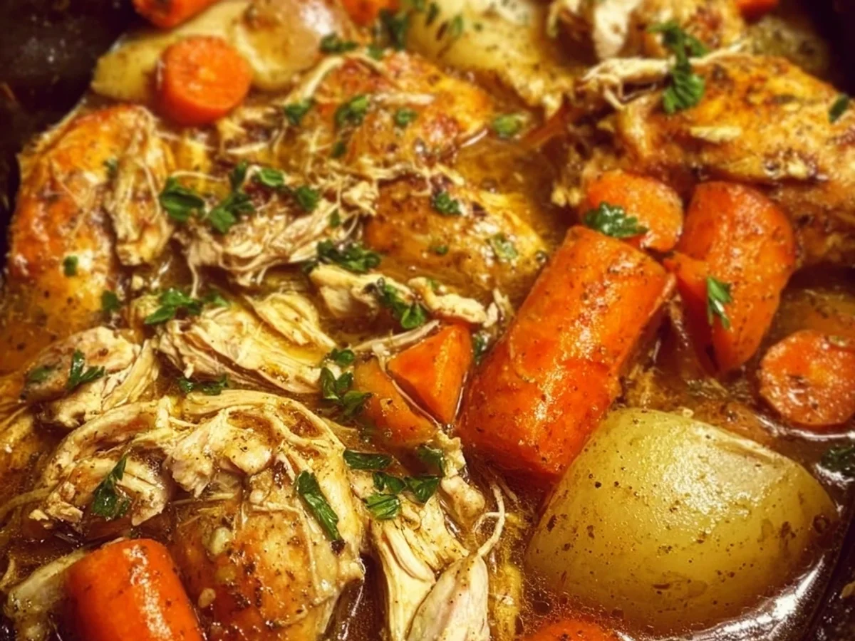 Simple Crockpot Chicken Thigh Pot Roast: Tender Dinner - Image 2
