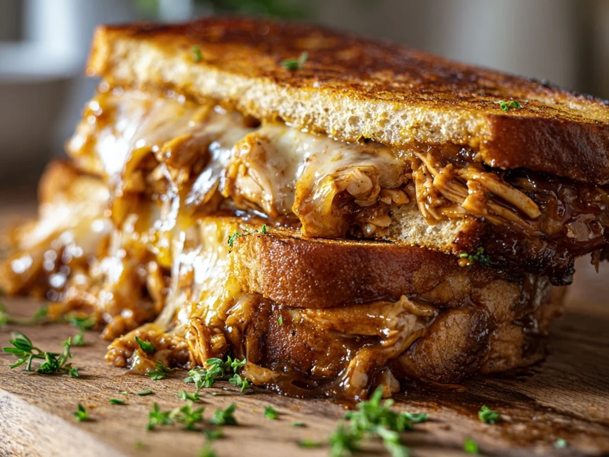 Smoky BBQ Chicken Grilled Cheese Sandwich - Image 1