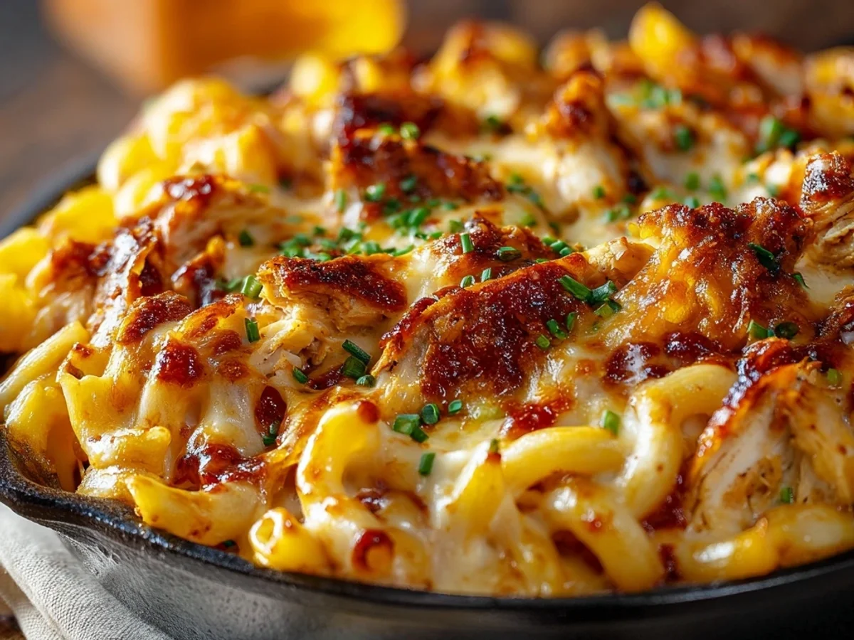 Smoky BBQ Chicken Mac and Cheese Bake - Image 1