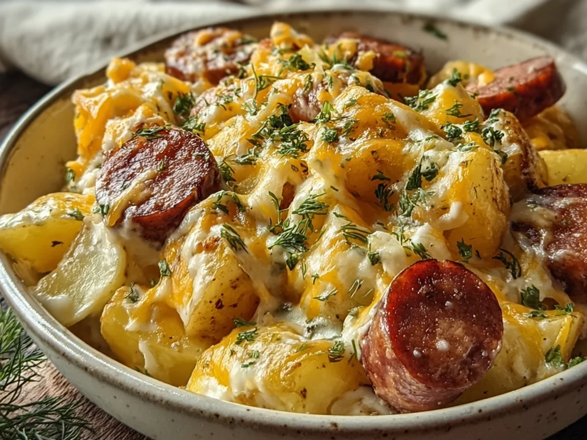 Smoky Cheesy Ranch Potatoes with Beef Sausage - Image 1
