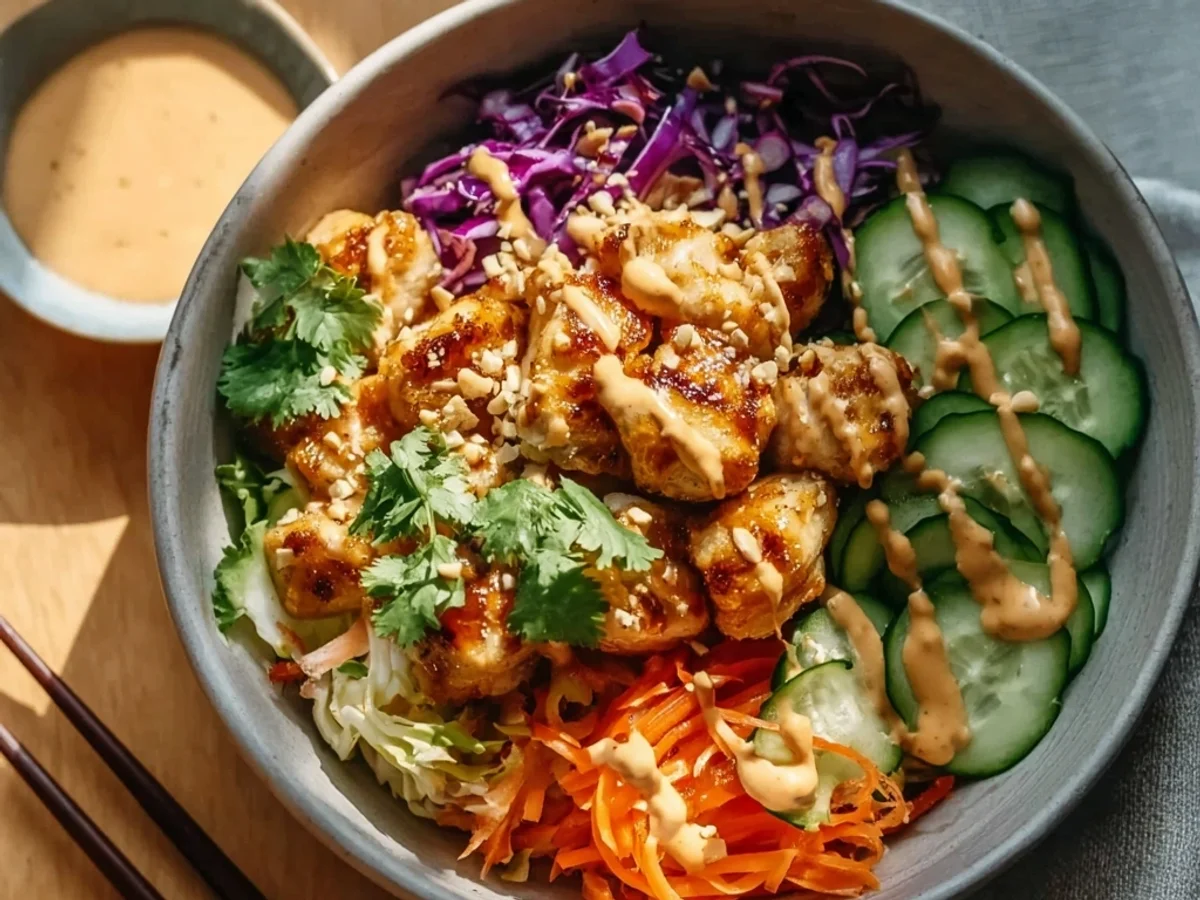Spicy Bang Bang Chicken Bowl: High-Protein Dinner - Image 1