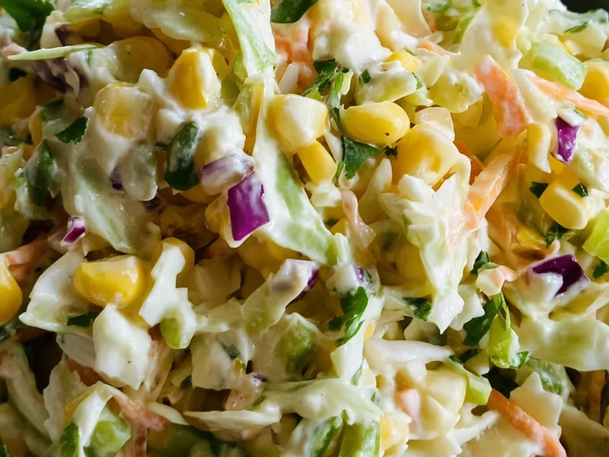 Spicy Jalapeno Corn Coleslaw: Fresh & Tangy Side - Image 2