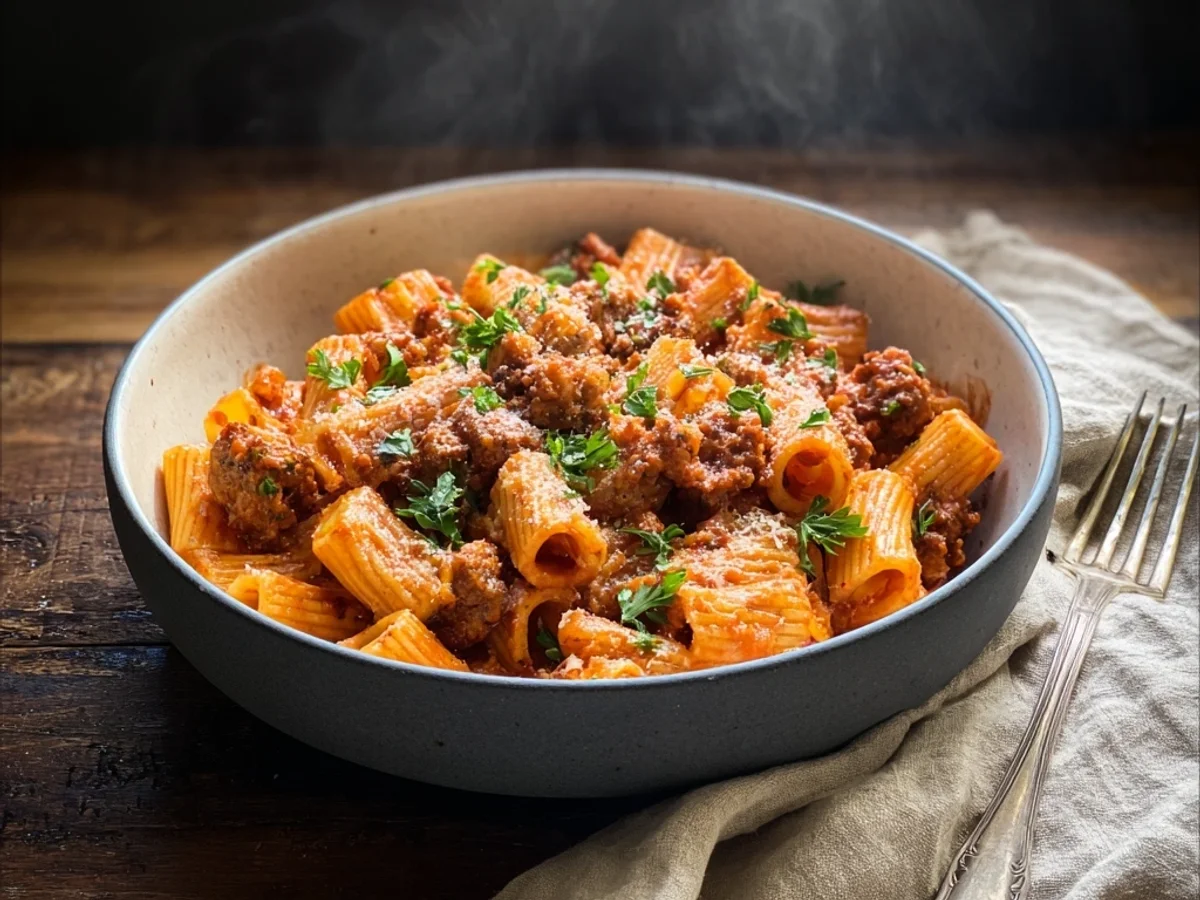 Spicy Turkey Sausage Rigatoni Dinner - Image 1