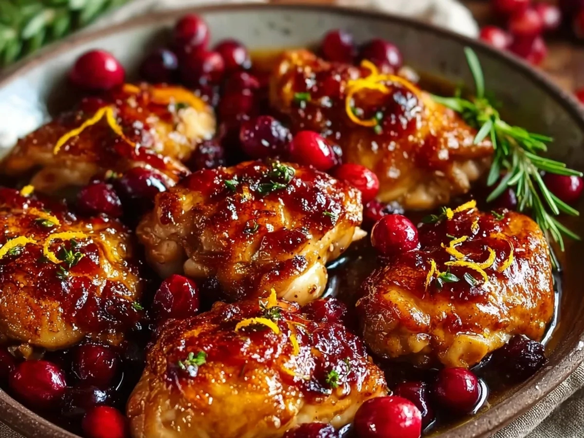 Tangy Cranberry Orange Chicken Dinner - Image 1