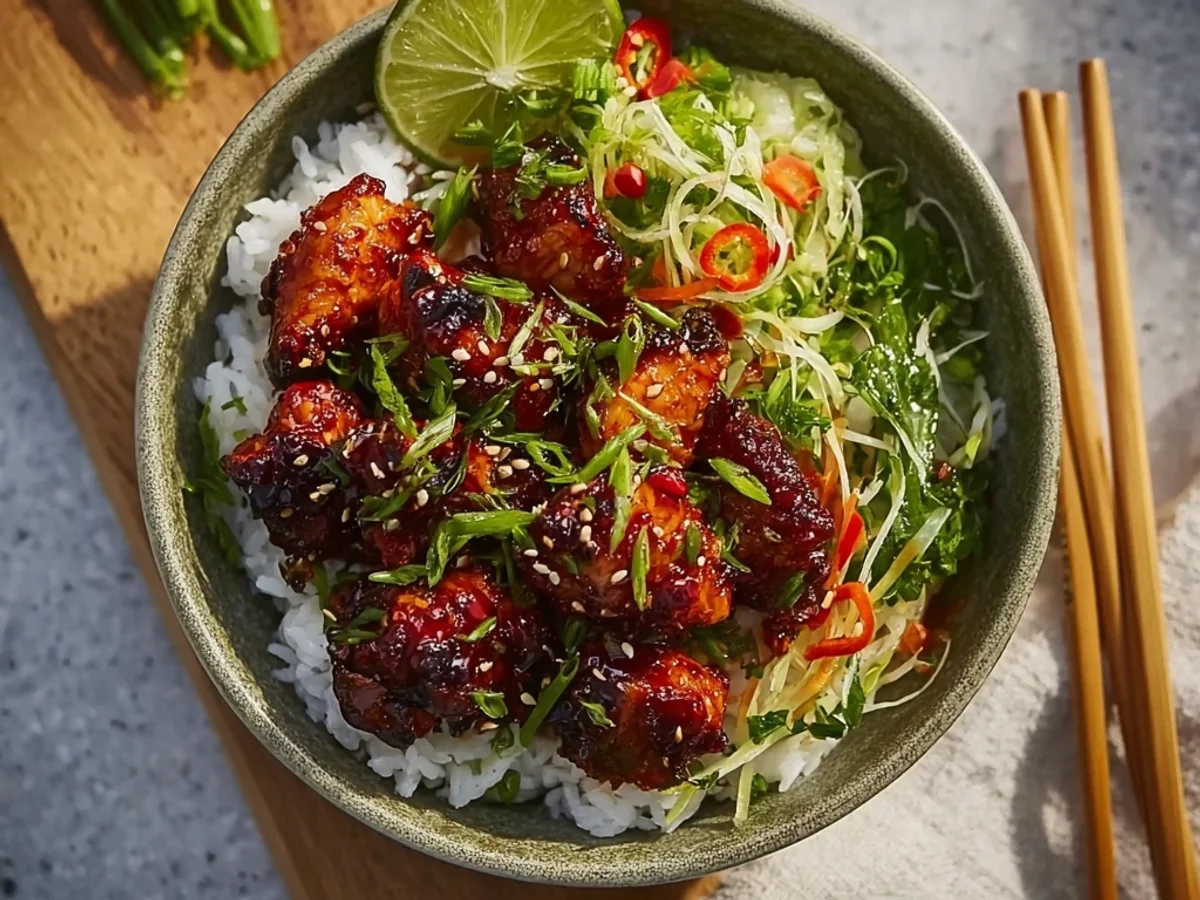 Tangy Sweet Chili Chicken Rice Bowls Recipe - Image 2