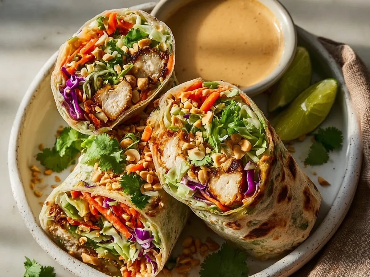 Tangy Thai Chicken Wraps & Crunchy Asian Slaw - Image 2
